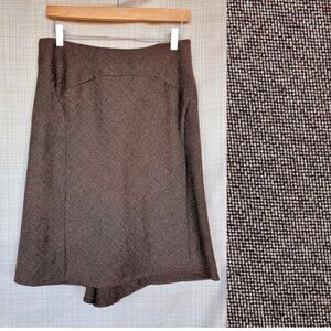 VINTAGE Asymmetrical Skirt Tweed Skirt Midi Trumpet Y2k Skirt